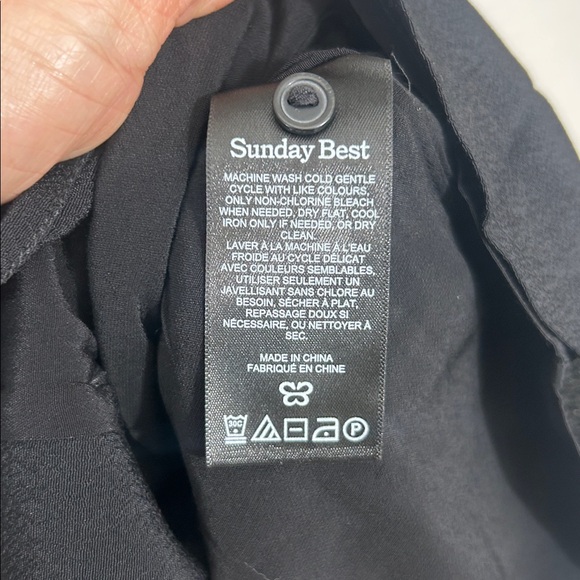 Aritzia Sunday Best NWT Black Sandrine Mini Dress size 10 - Picture 7 of 12